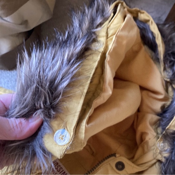 Mossimo Supply Co. Mustard Hooded Puffer Coat - Picture 6 of 6